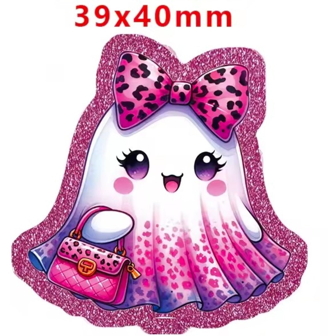 Glitter Acrylic Flatback- Acrylic Planer Resin Charm Halloween