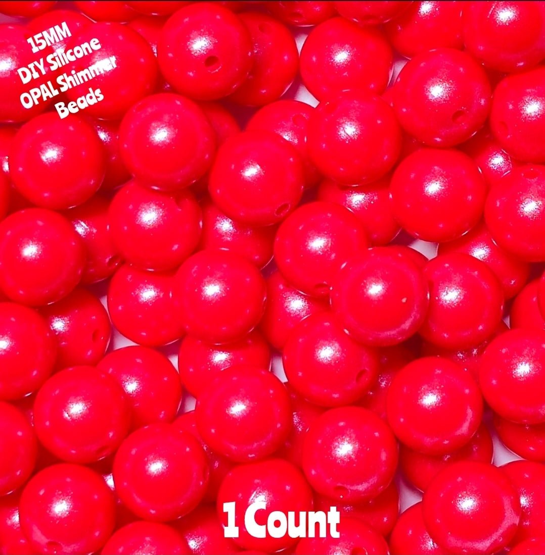 New 15mm 1 Count DIY Silicone Solid OPAL Strawberry Red Craft Supplies & ACCESSORIES