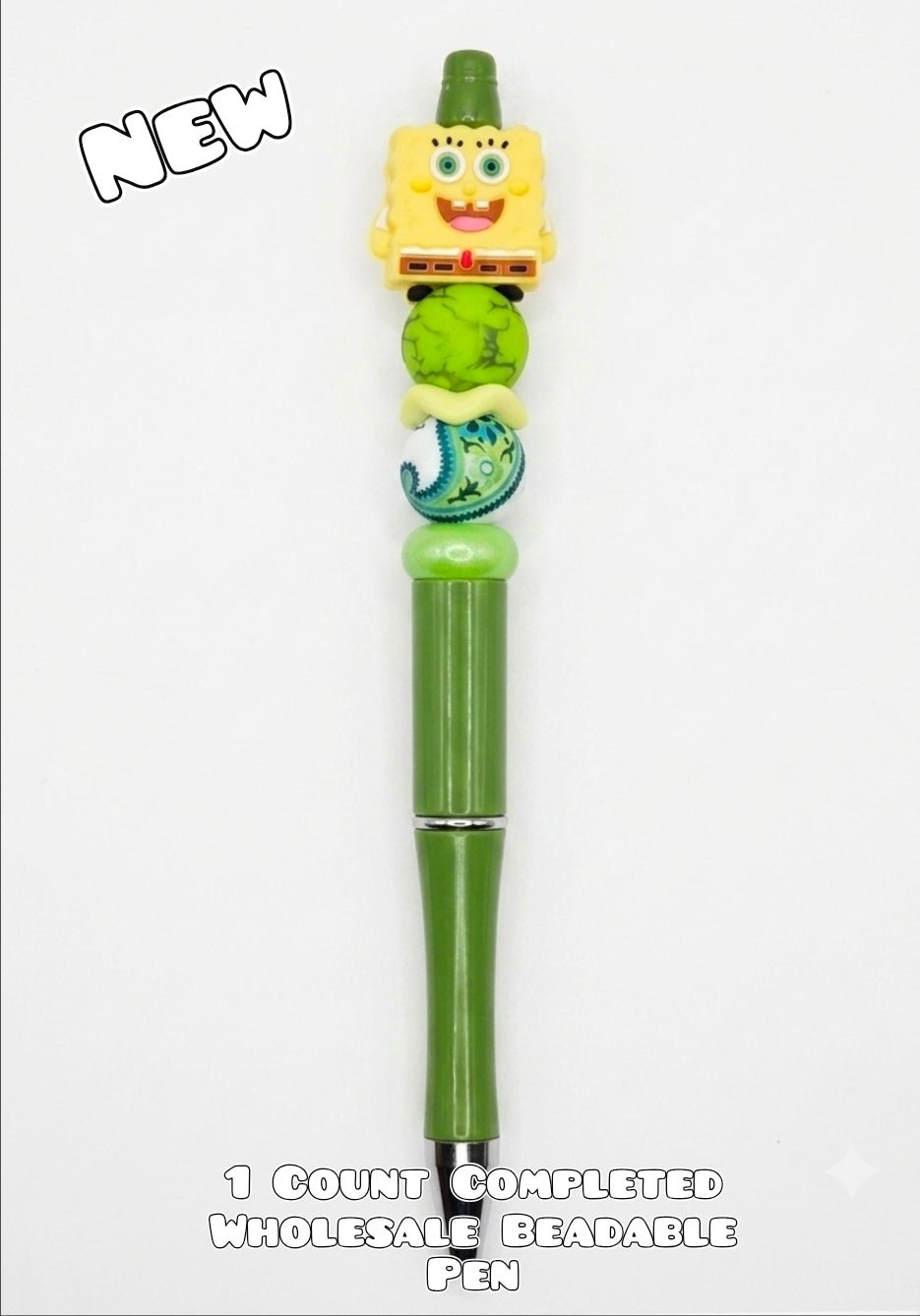 Wholesale 1 Count Beadable Pen Character SpongeBob