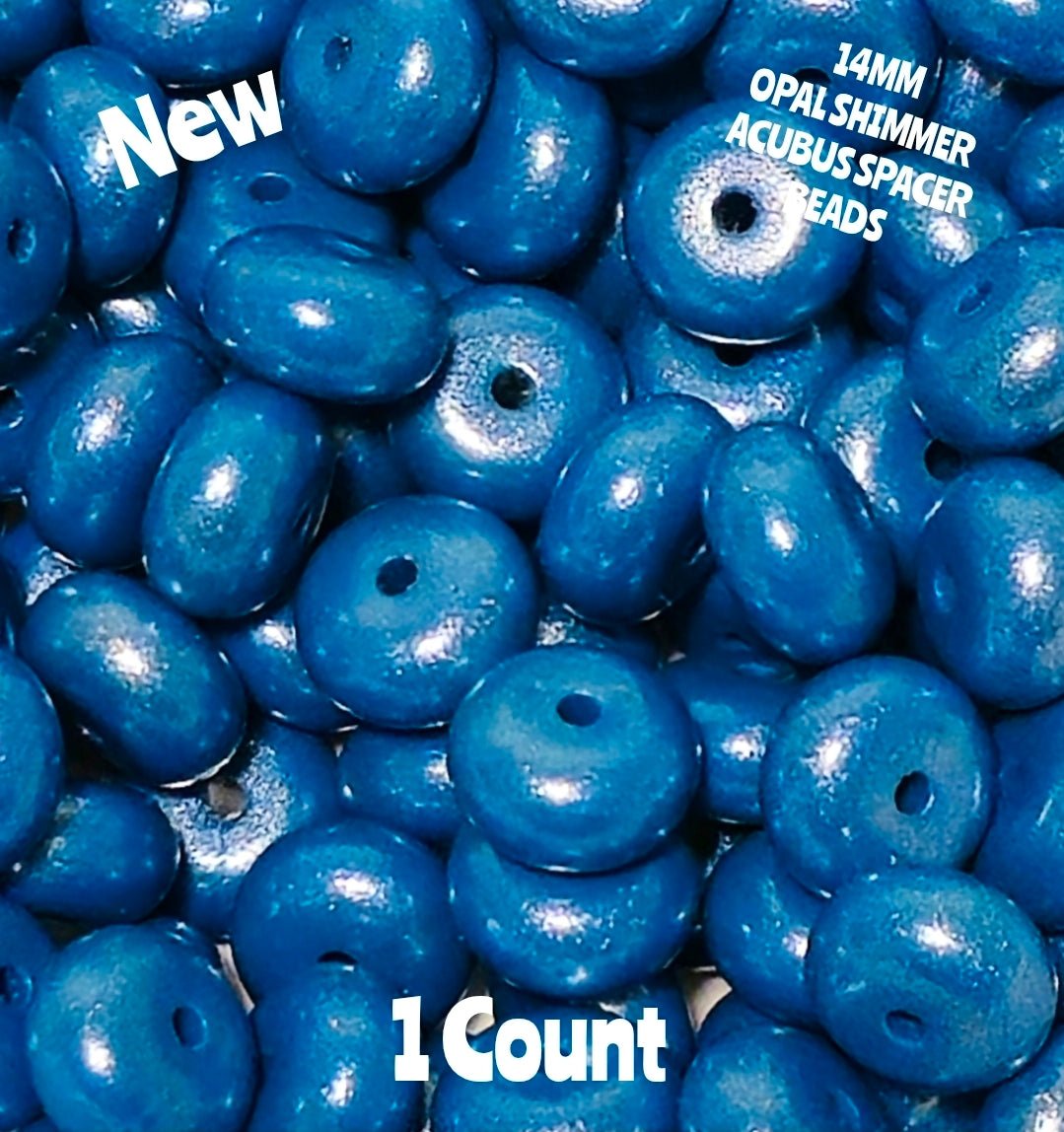 New 1 Count Carribene Blue 14MM Silicone OPAL Acubus Spacer Beads Craft Supplies
