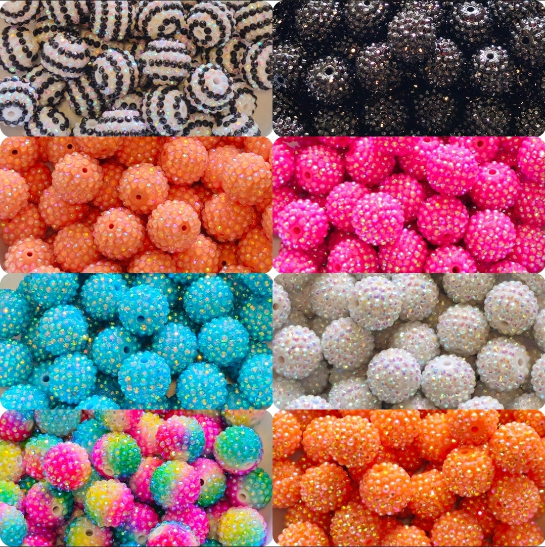 New AB Colors 1 Count Acrylic Beads Craft Supplies 20MM Rhinestone