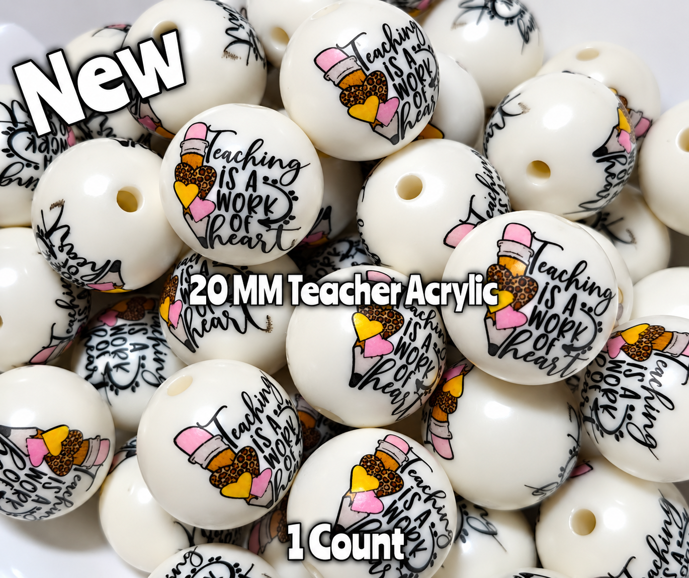 1 Count Acrylic Beads Craft Supplies Teacher School