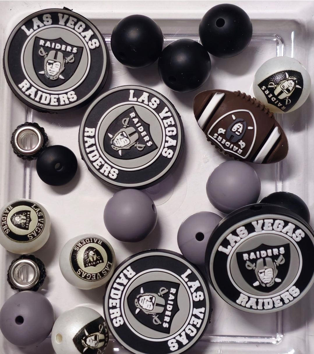 Football Bead Mixes With Focals & Acrylics Craft Supplies