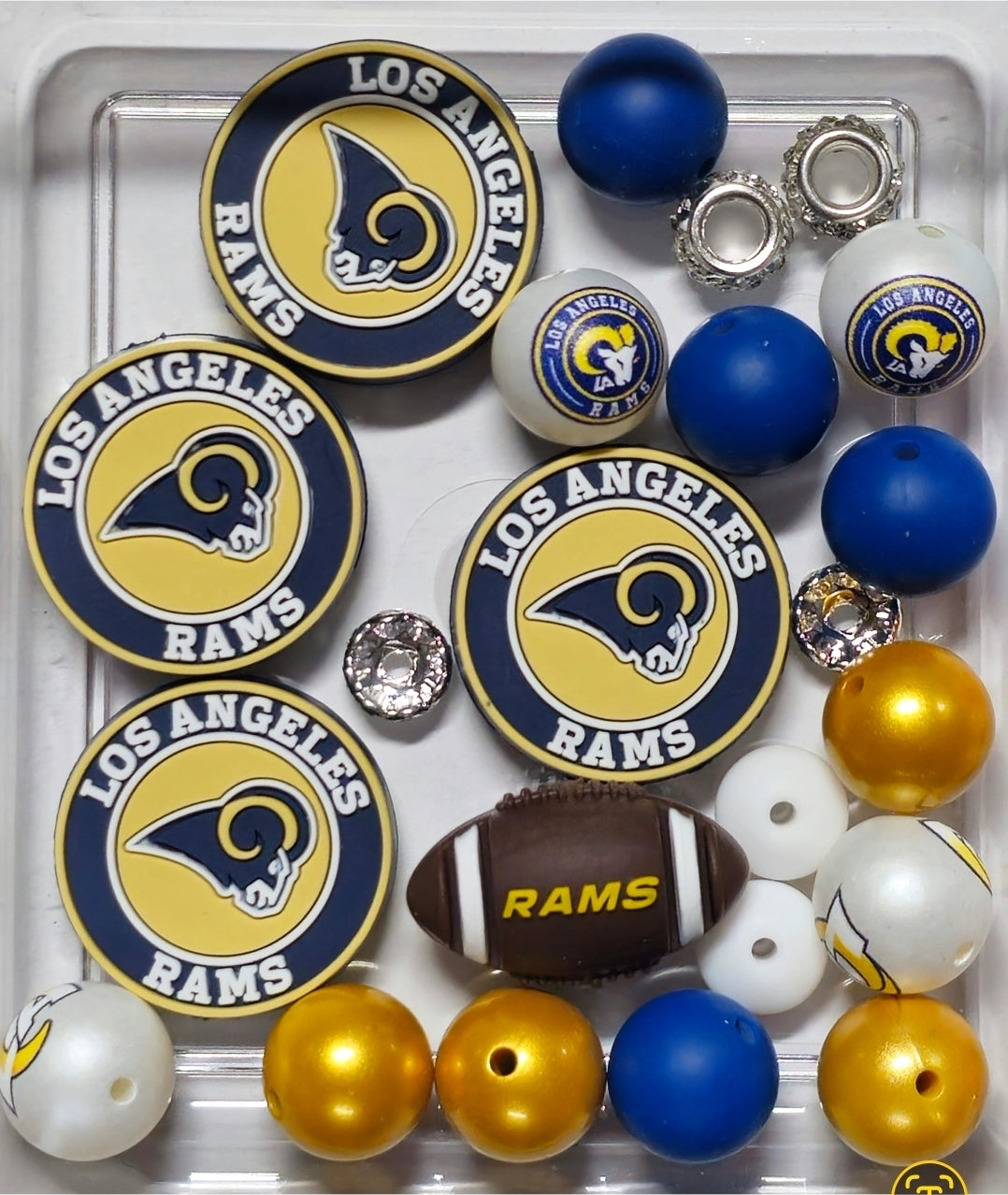 Football Bead Mixes With Focals & Acrylics Craft Supplies