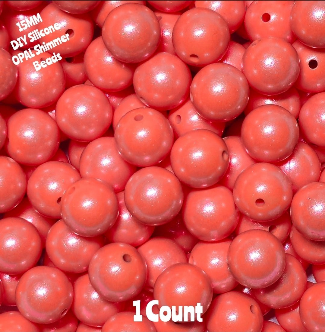 15mm DIY Silicone Solid OPALS Orange Sherbet Count Craft Supplies & ACCESSORIES