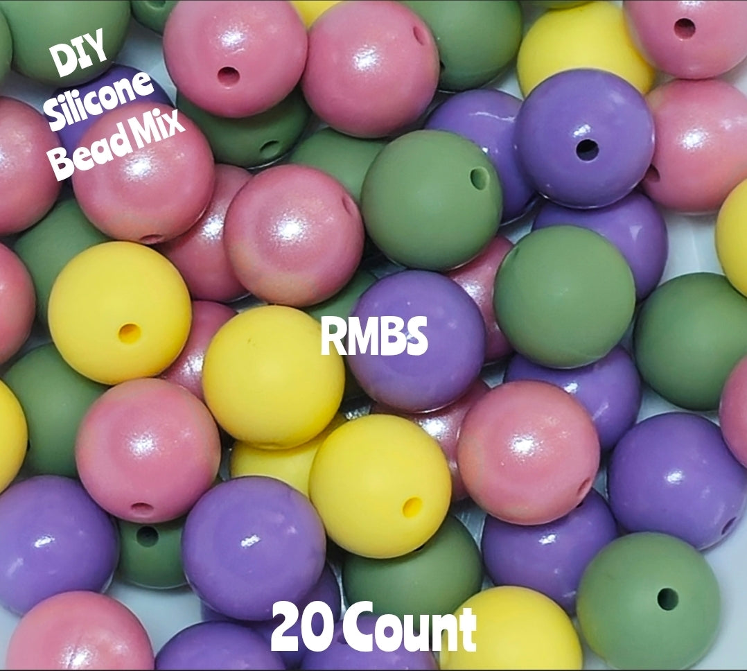 15mm DIY Silicone Solid Glossy 20 Count Mix Pastel Craft Supplies & ACCESSORIES