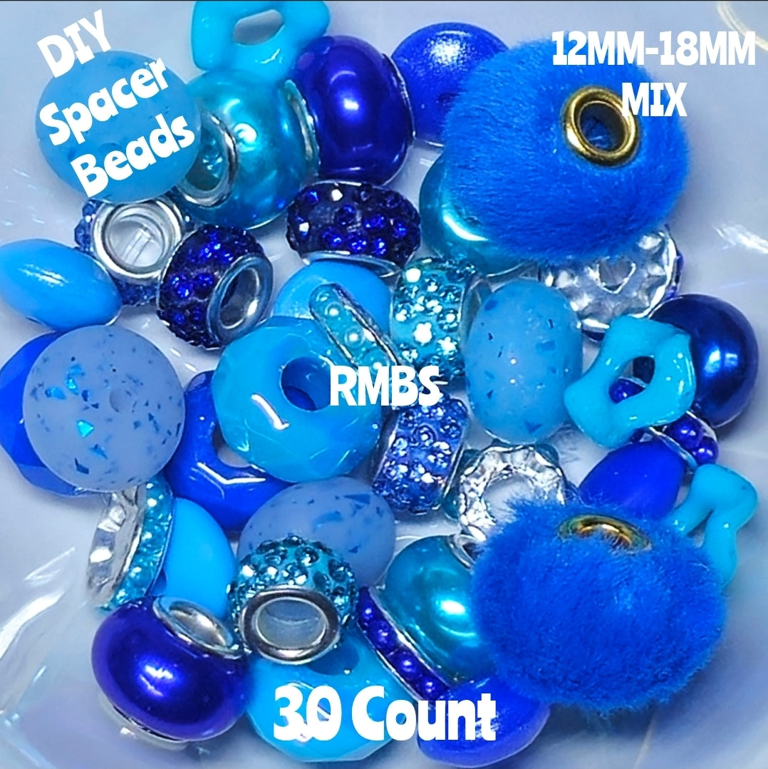 30 Count DIY Custom Made Spacer Beads Mix Craft Supplies 12MM-18MM Spacer Bead Mix