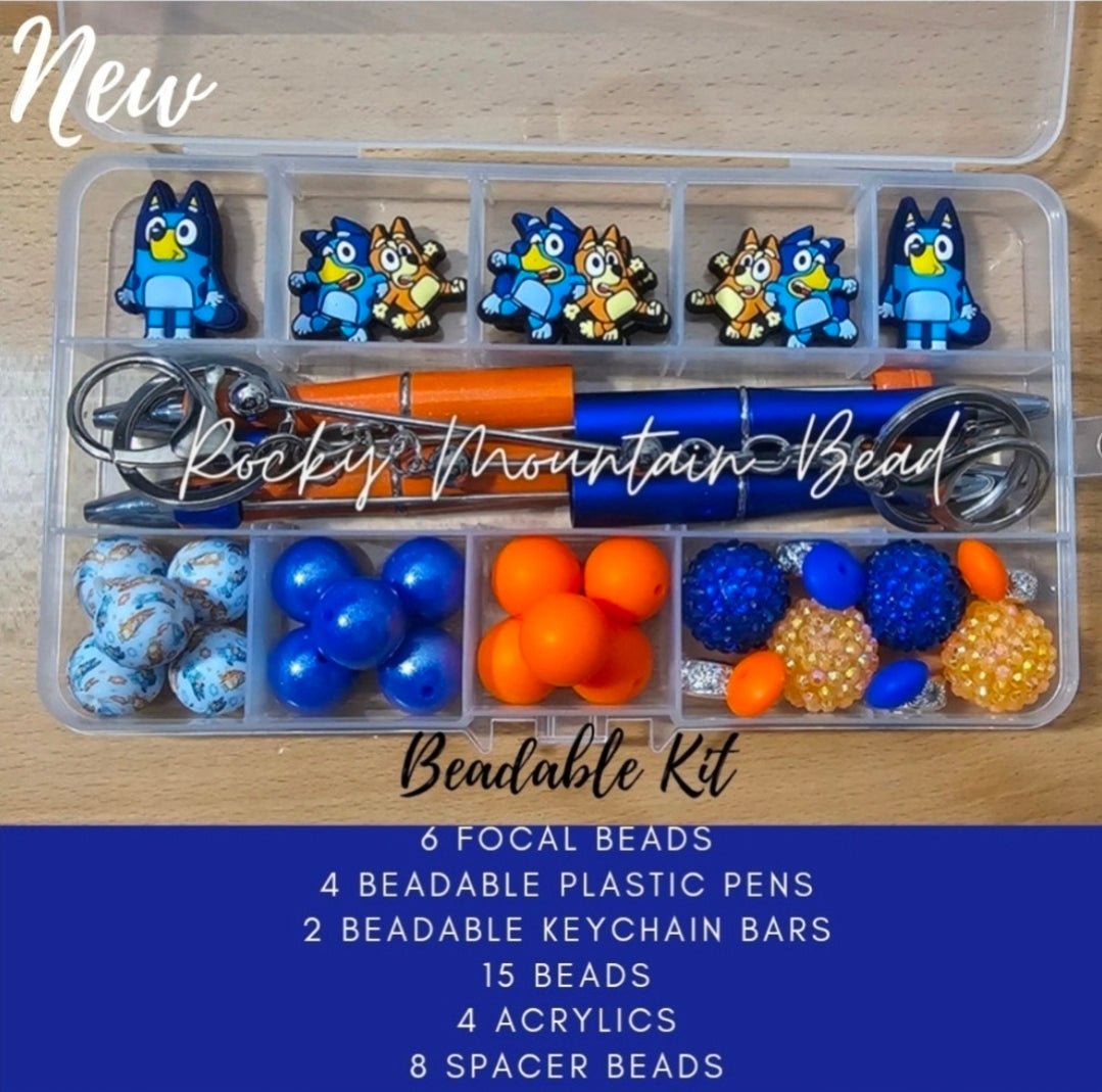 New Deluxe LARGE 6 Piece Beadable DIY Bead Kit Craft Kit