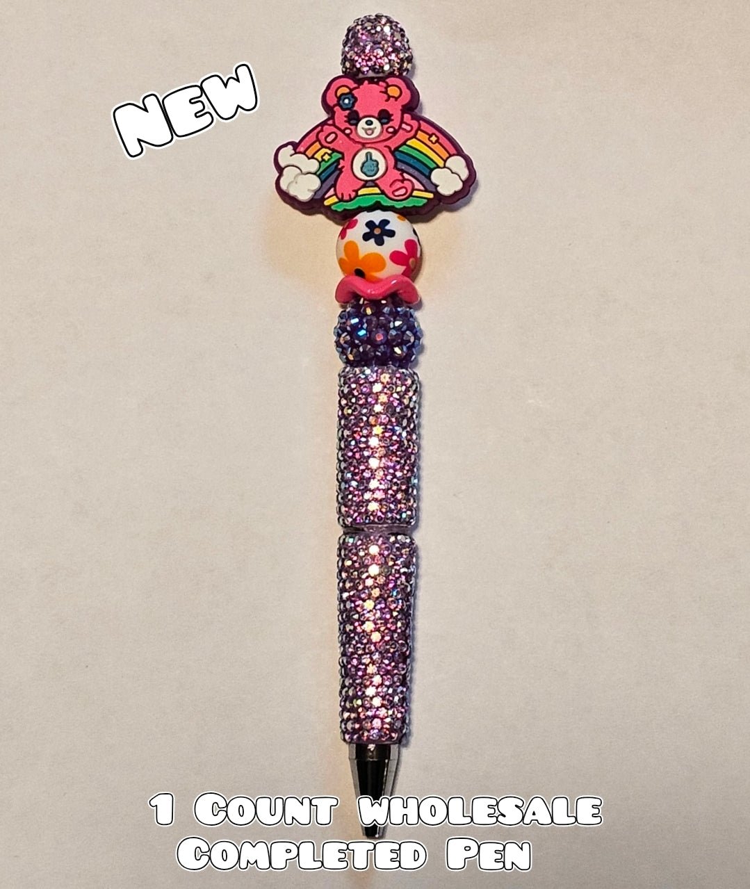 Wholesale 1 Count Beadable Pen Bears Rainbows Fancy Bling Pen