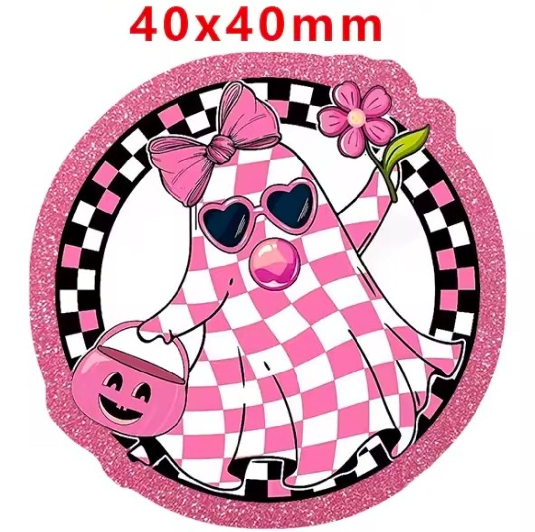 Glitter Acrylic Flatback- Acrylic Planer Resin Charm Halloween