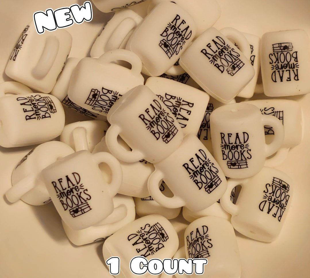 1 Count Focal Bead 3D Cup Read More Books