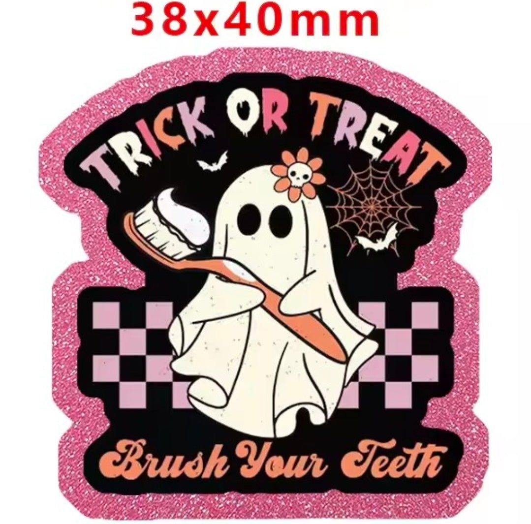 Glitter Acrylic Flatback- Acrylic Planer Resin Charm Halloween
