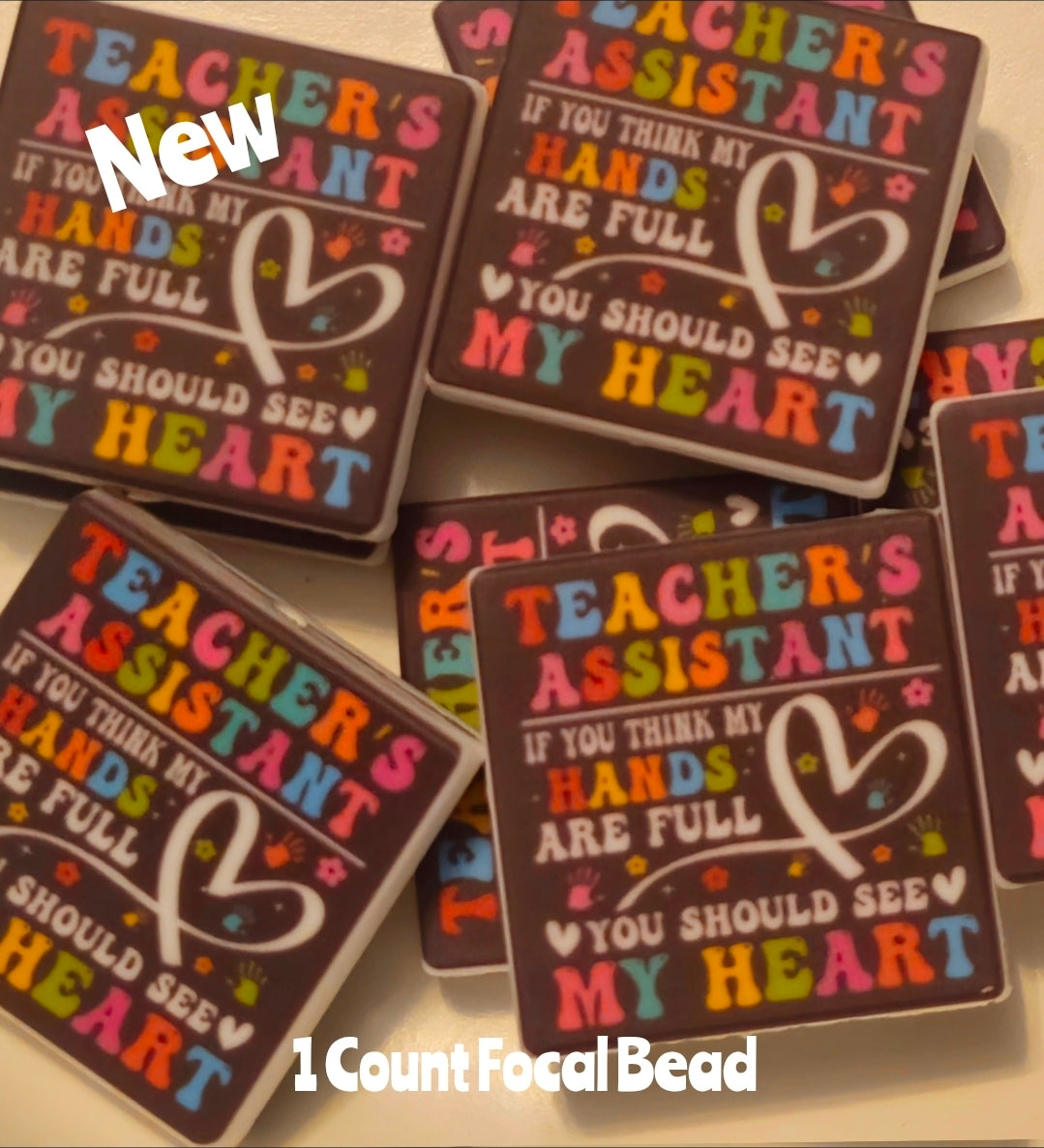 Clearance Teacher Assistant Focal Beads 1 Count DIY Bead Supplies