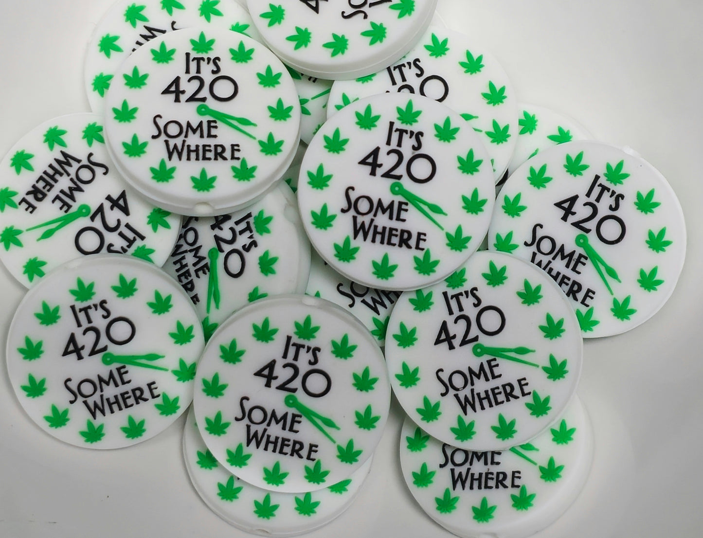 DIY Focal Bead 1 Count Craft Supplies 420 Pot Leafs Marijuana