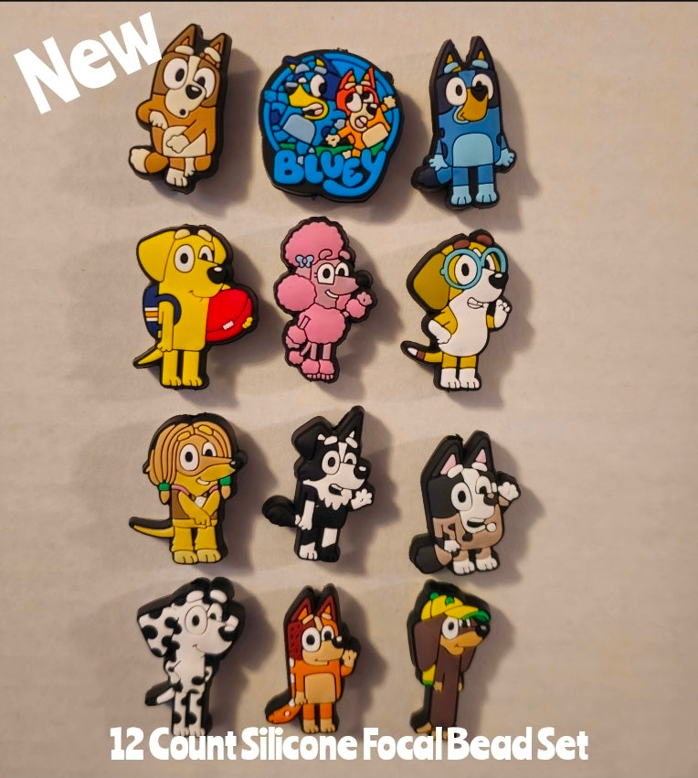 New Pup Character Focal Beads 12 Count DIY Bead Supplies