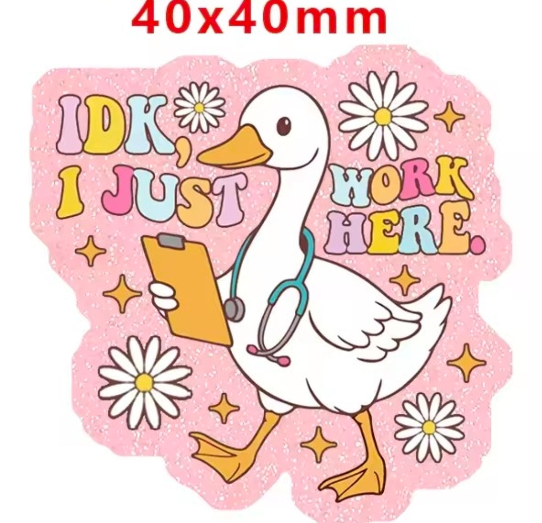 Glitter Acrylic Flatback- Acrylic Planer Resin Charm Medical