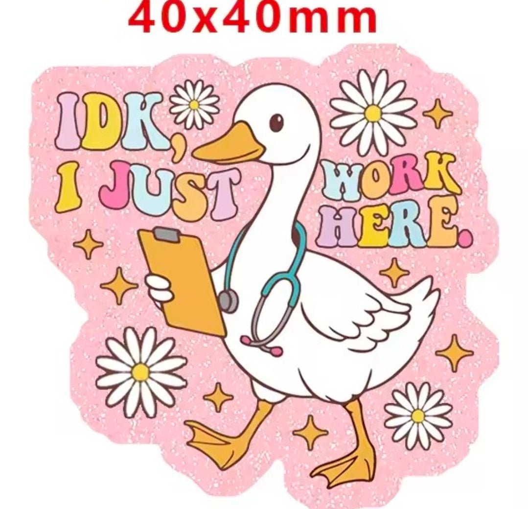 Glitter Acrylic Flatback- Acrylic Planer Resin Charm Medical