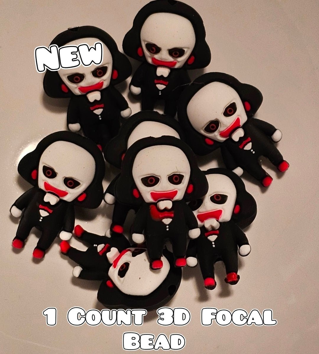 New 1 Count 3D Halloween Focal Bead