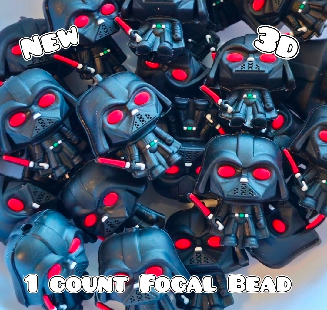 New 1 Count Focal Bead 3D Vader
