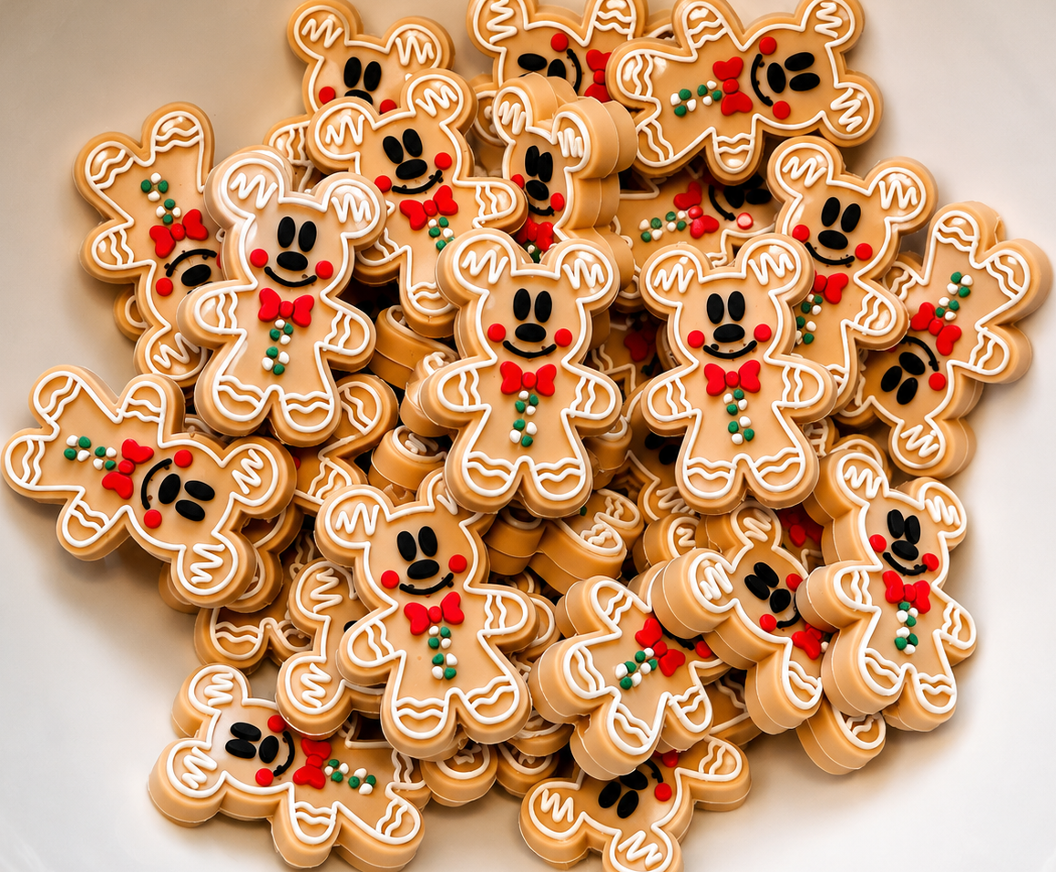 1 Count Focal Bead Mickey mouse ginger bread