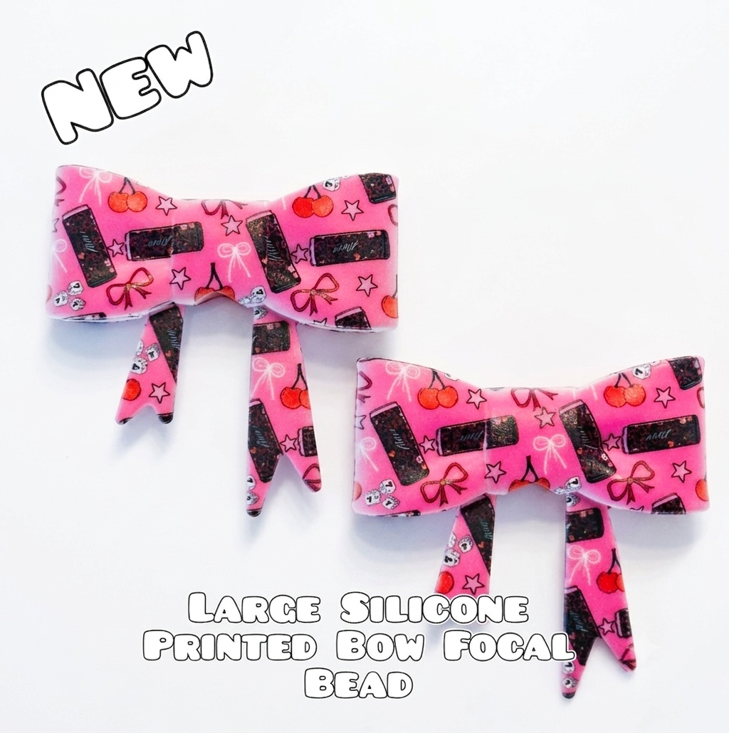 1 Count New Release Silicone Focal Bead Bow Alani