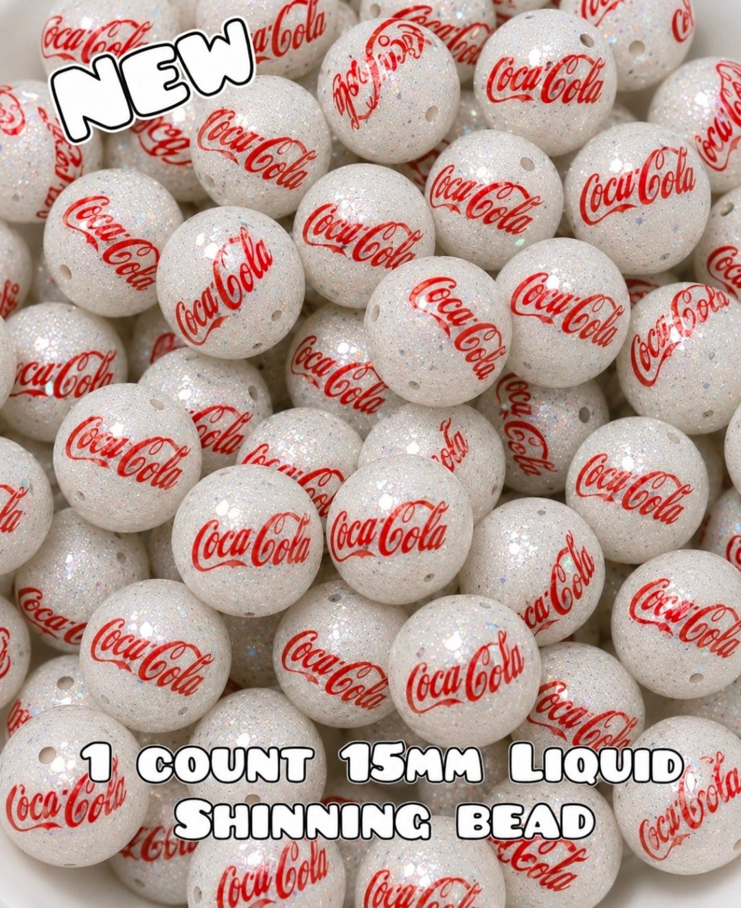 1 Count New Release Silicone Focal Bead Bow GLOSSY FINISH Exclusive 3 options Coke