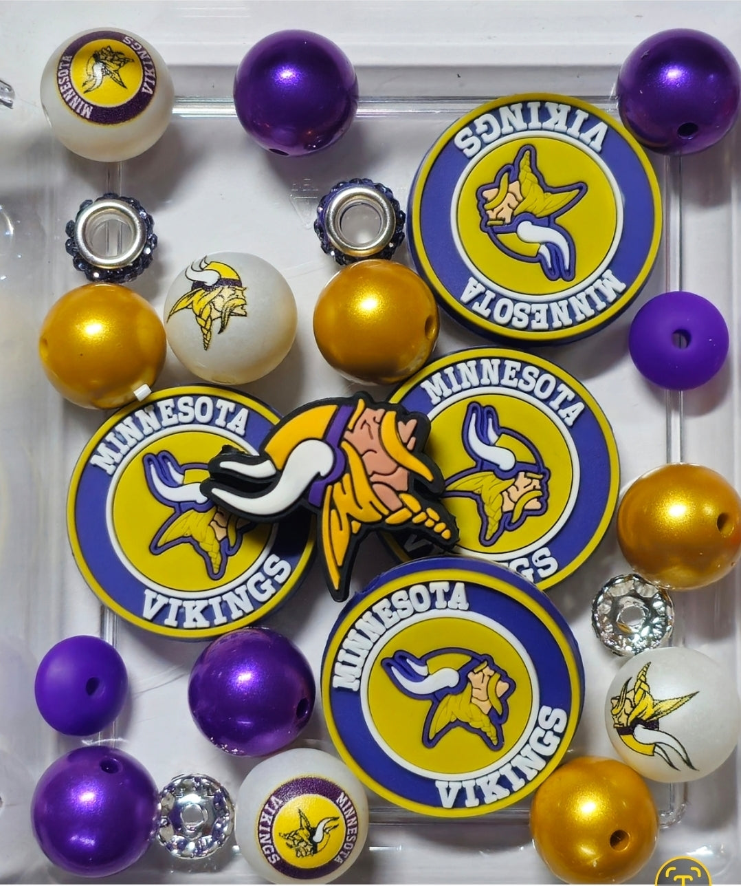 Football Bead Mixes With Focals & Acrylics Craft Supplies