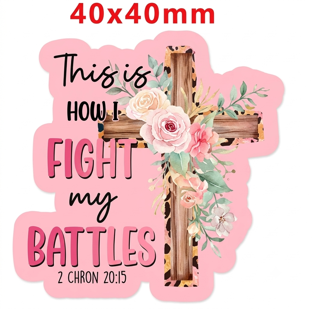 Glitter Acrylic Flatback- Acrylic Planer Resin Charm- Religious Inspirational