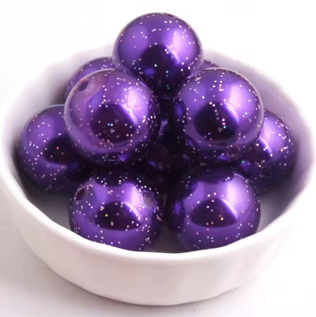 New Colors 1 Count GLITTER 20MM Acrylic Beads Craft Supplies