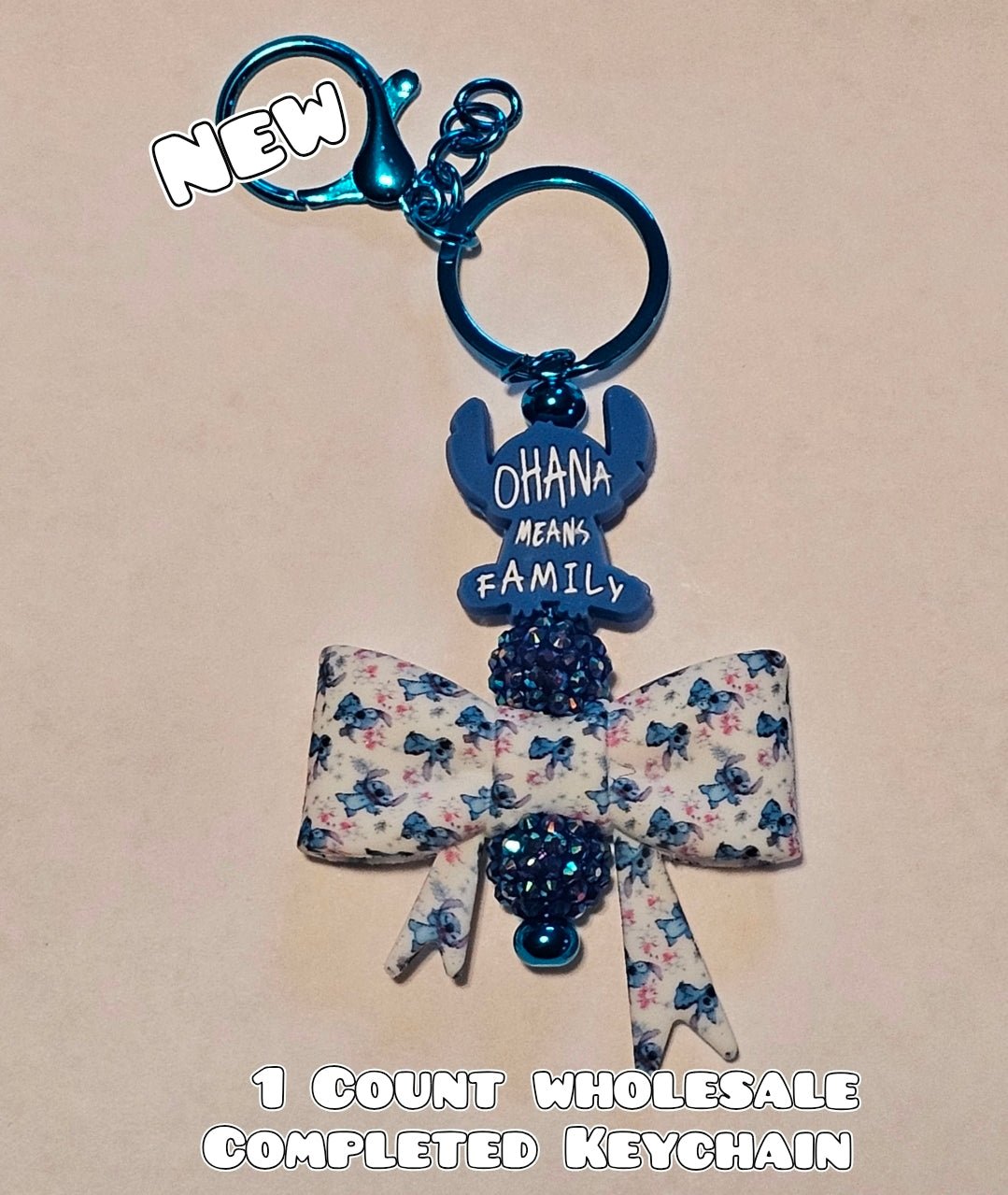 Wholesale 1 Count Beadable Keychain