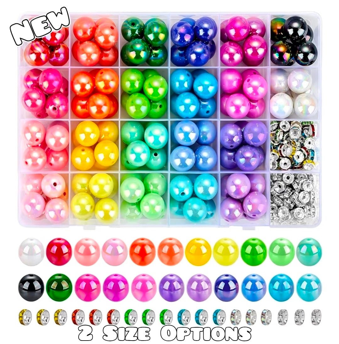 New Acrylic Spacer Bead Kit 16mm AB Shimmer bead kit & Spcaers