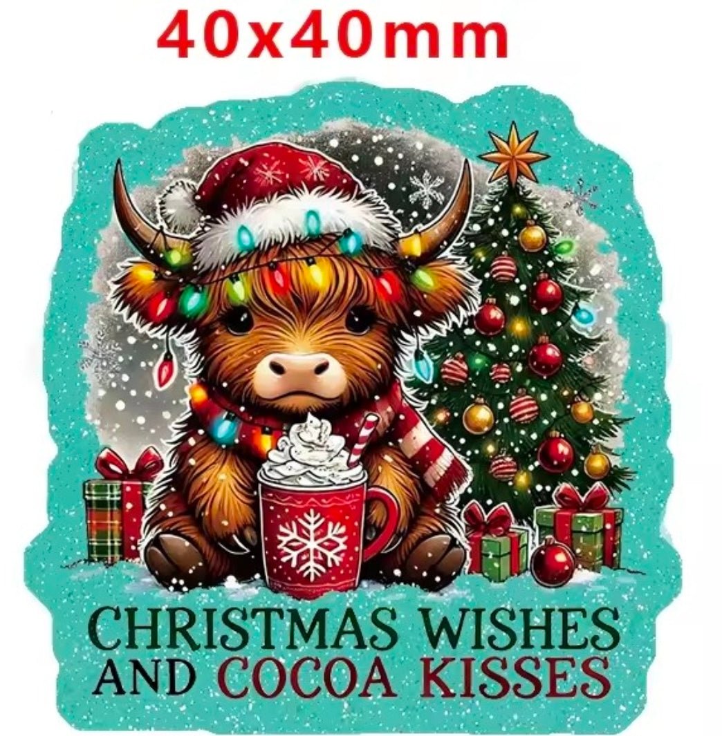 New 1 Count Glitter Acrylic Christmas