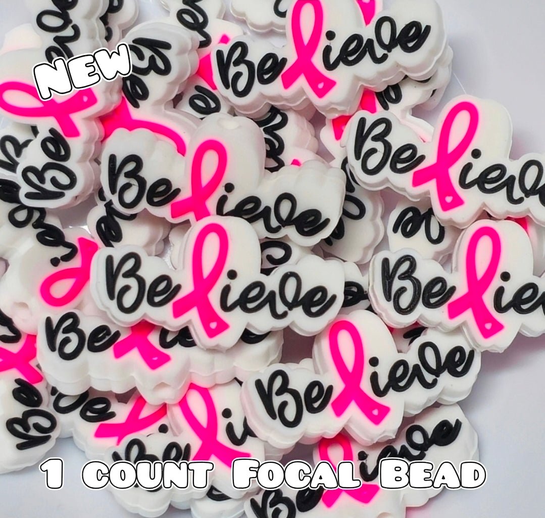 New 1 Count Focal Bead Breast Cancer