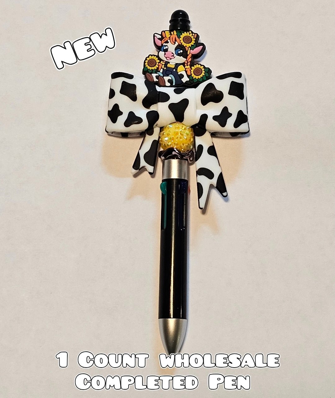 Wholesale 1 Count Beadable Pen Cow