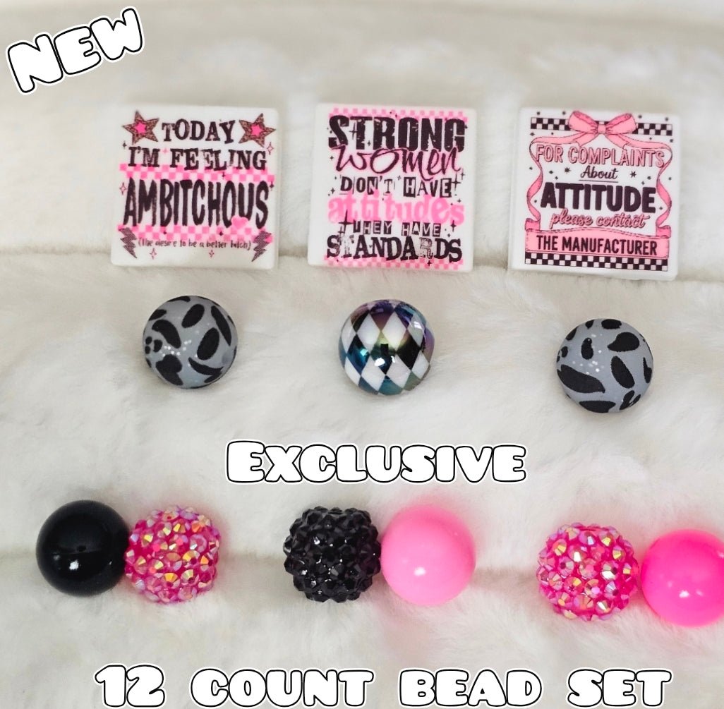 New 12 Count Focal Bead Set Exclusive Shop Made