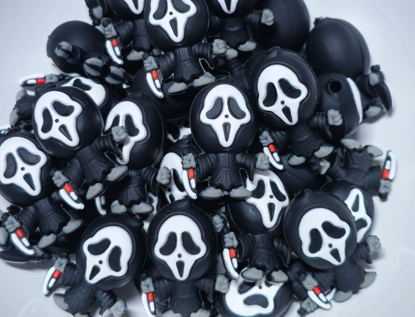 DIY Focal Bead 1 Count 3D Beads Craft Supplies Character Halloween Freddie Jason Myers Pennywise Scream Jason Beetlejuice Chucky