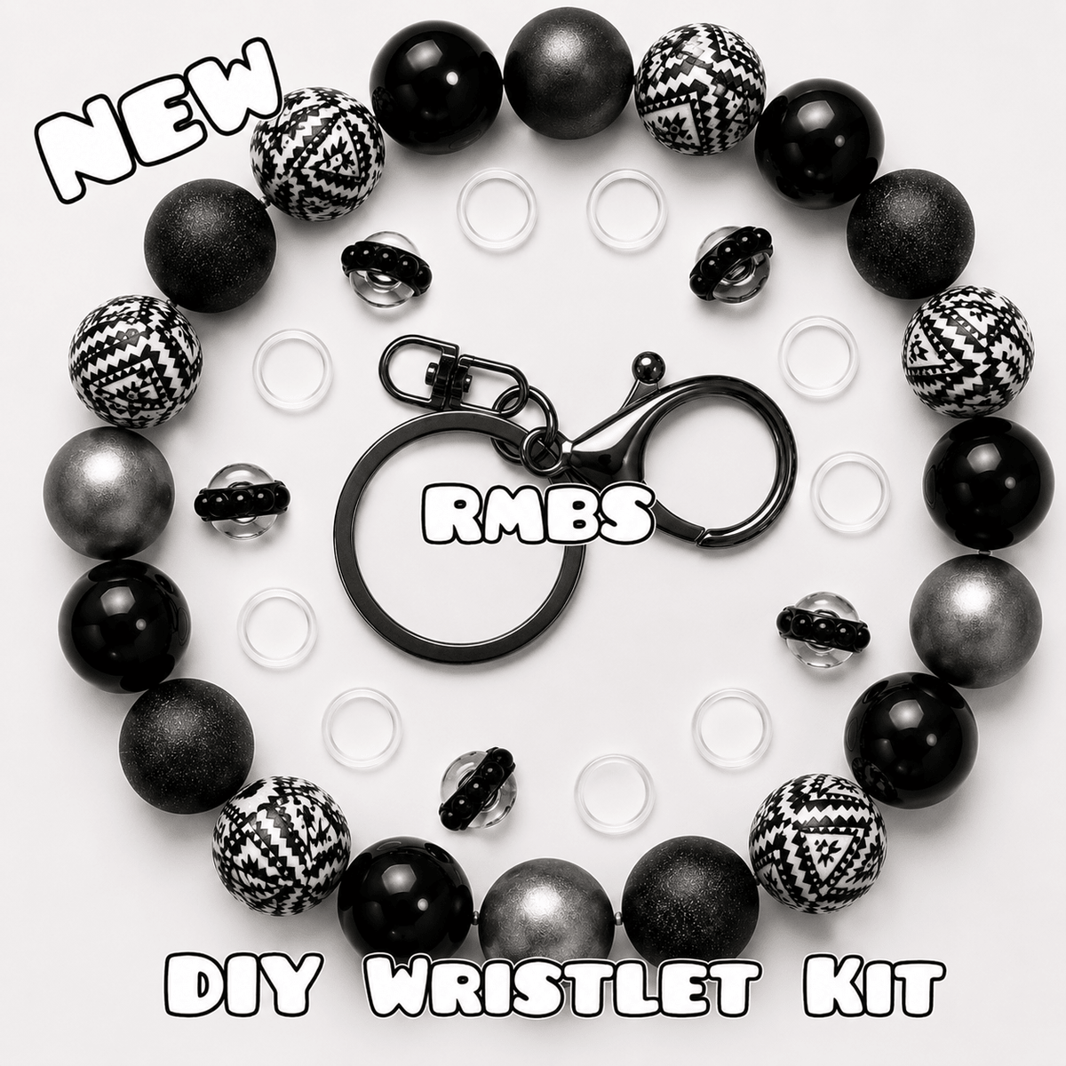 New 1 Count DIY Deluxe Beadable Wristlet Kit