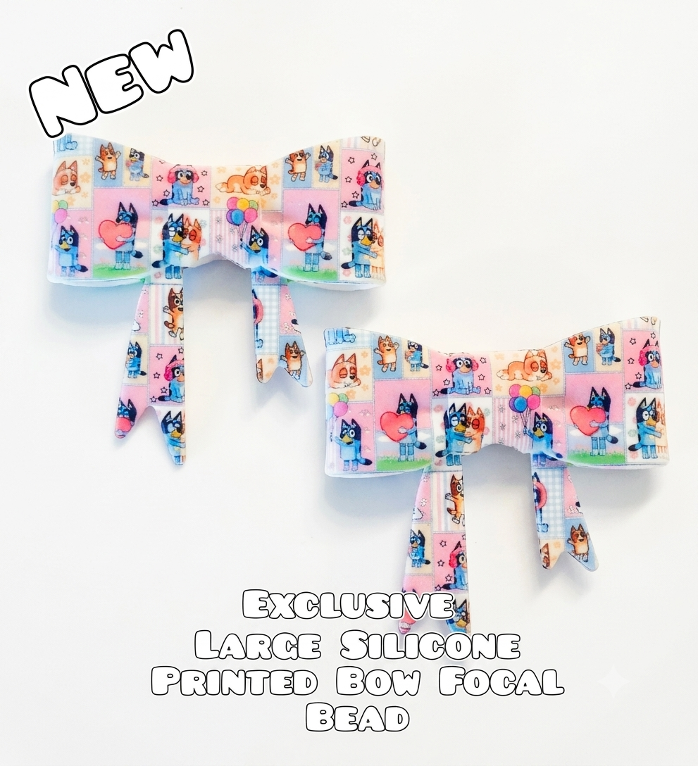 1 Count New Release Silicone Focal Bead Bow Exclusive