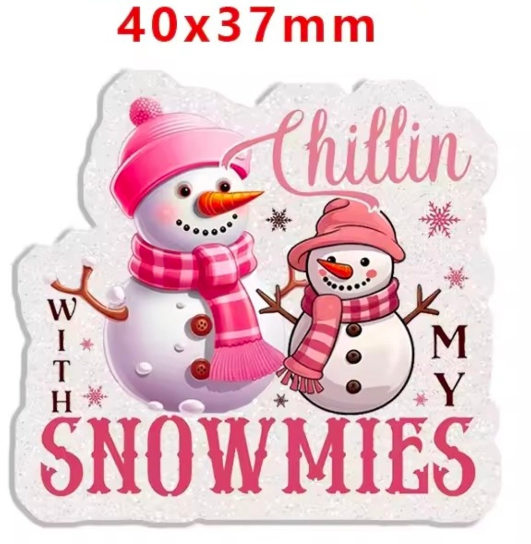New 1 Count Glitter Acrylic Christmas