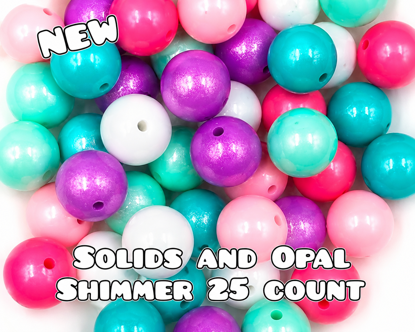 New 25 Count Silicone Opal Shimmer Mix