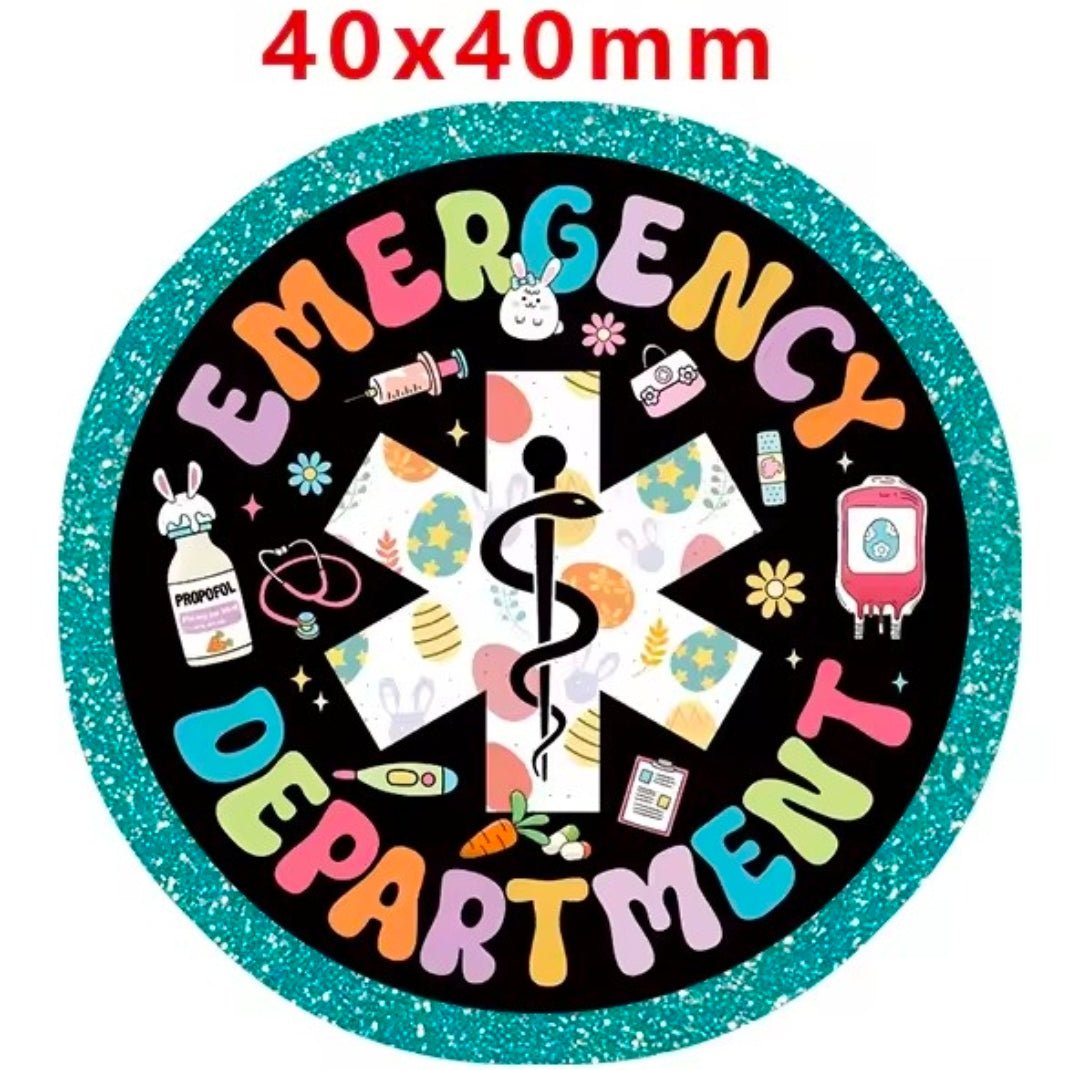 Glitter Acrylic Flatback- Acrylic Planer Resin Charm Medical