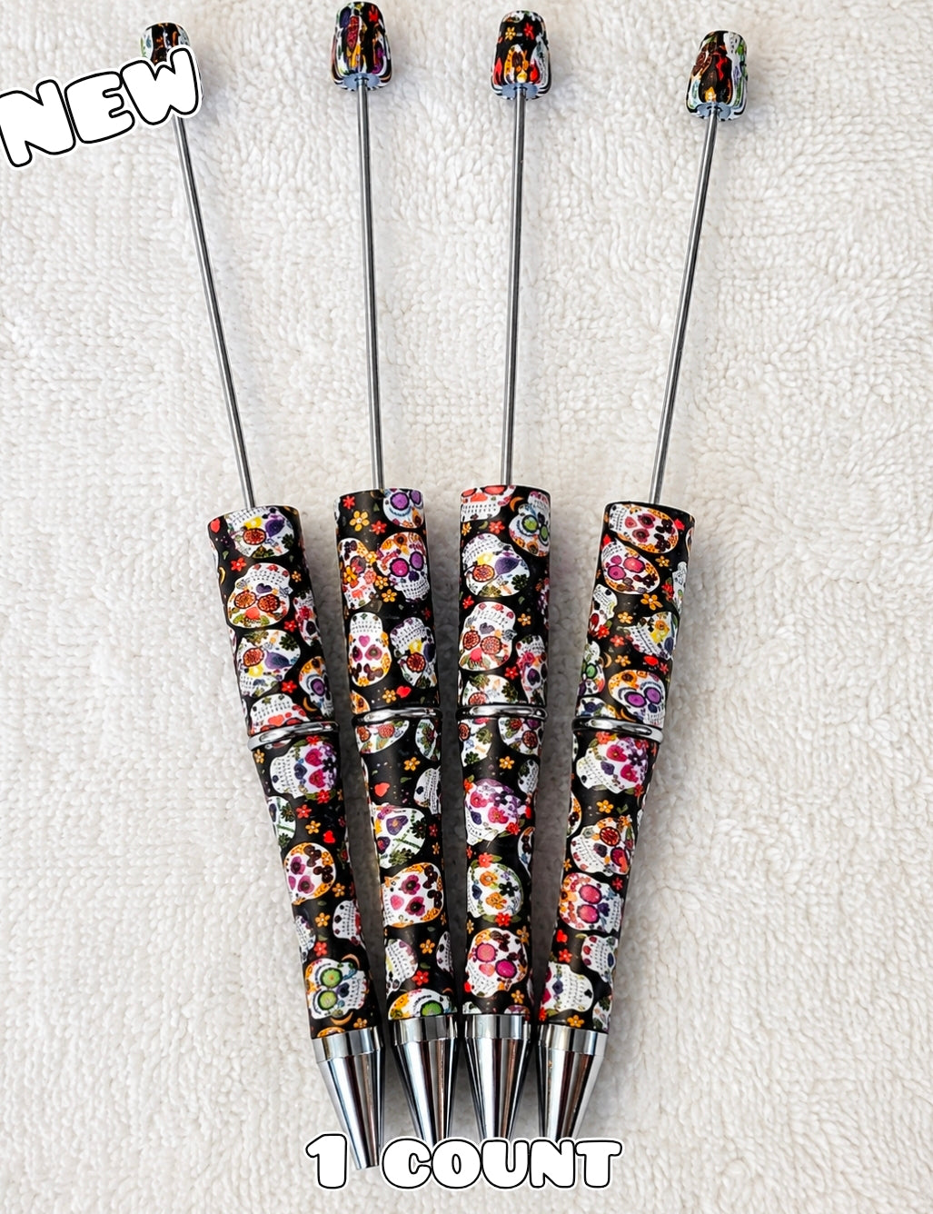 1 Count Sugar Skulls Beabable PEN Blanks