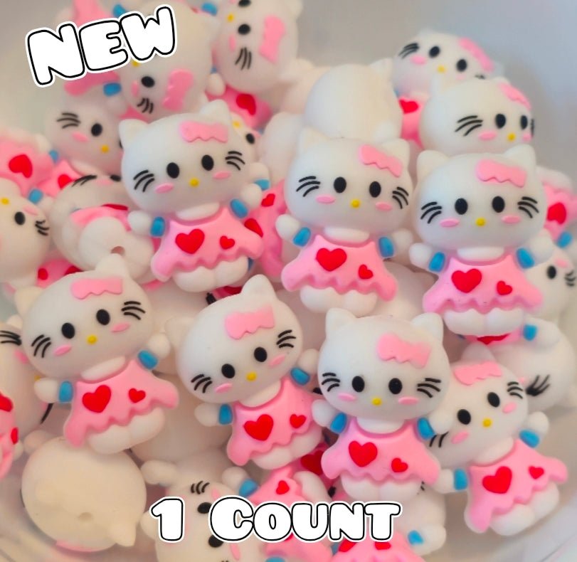 New 1 Count Focal Bead 3D Hello Kitty