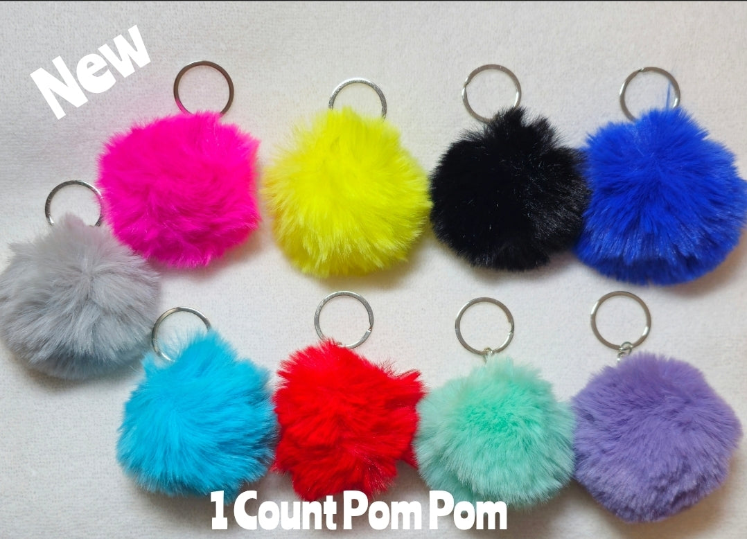 Overstock 1 Count Large Keychain Pom Pom Craft Supplies