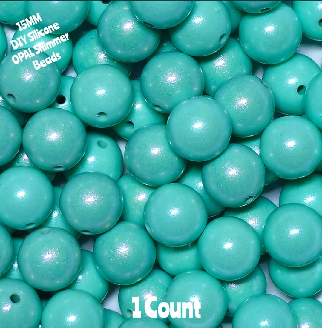 New 15mm 1 Count DIY Silicone Solid OPALS Teal Craft Supplies & ACCESSORIES