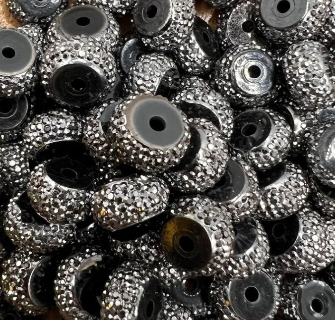 5 Count 12MM Acrylic Rondell Spacer Beads Craft Supplies