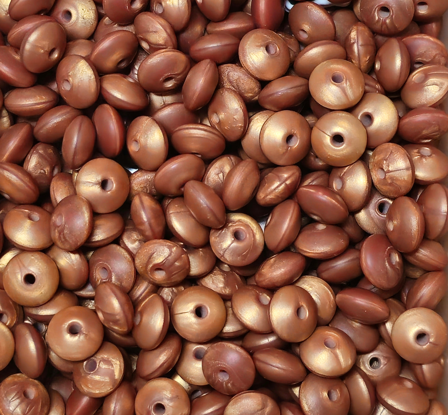 New 1 Count 12mm Silicone Solid Lentil Spacer Beads Craft Supplies Multiple Colors