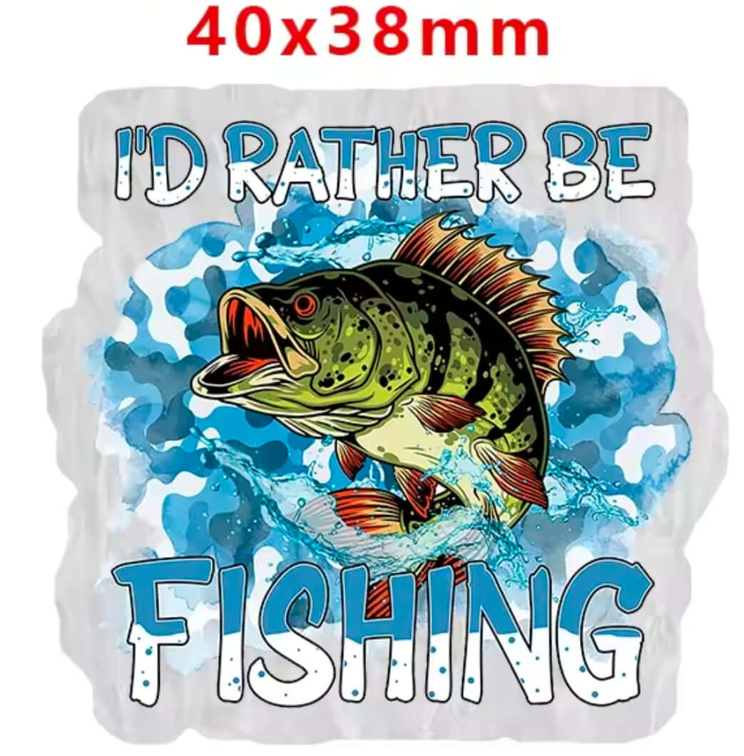 Glitter Acrylic Flatback- Acrylic Planer Resin Charm- Fishing