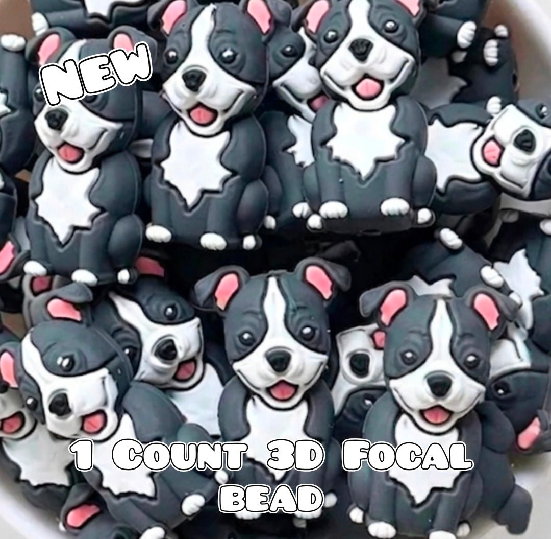 New 1 Count Focal Bead 3D DOG