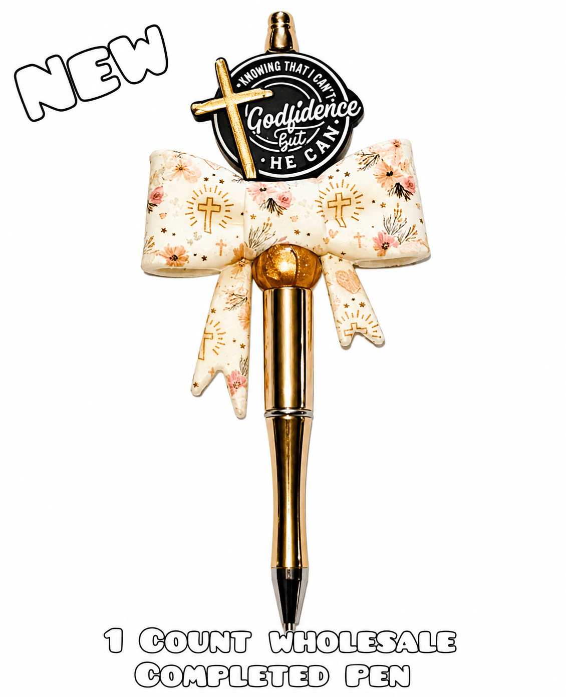 Wholesale 1 Count Beadable Pen Godfidence